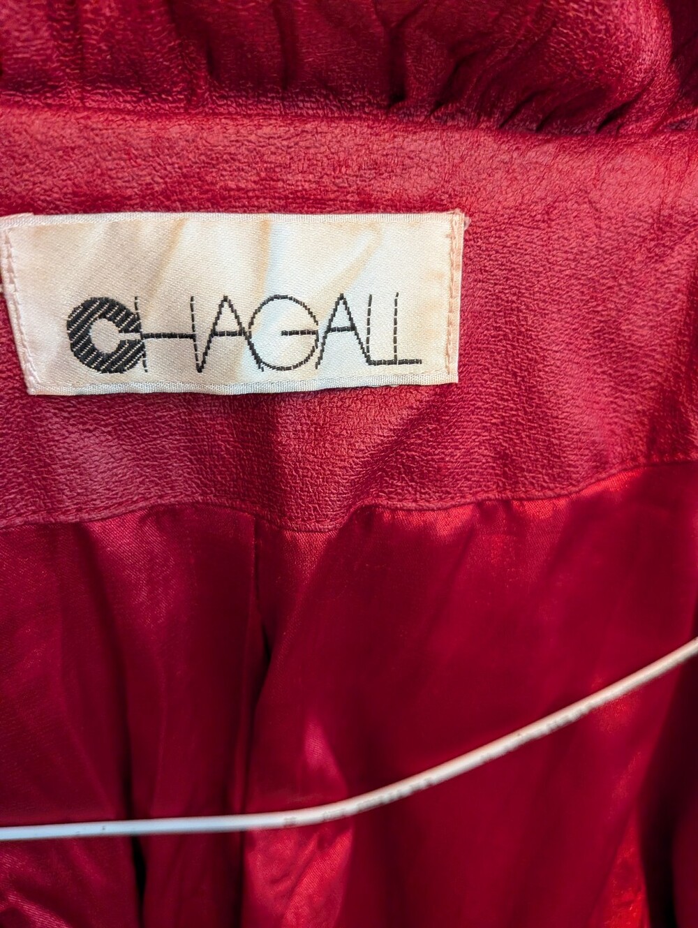 Red Ruffled Vintage Jacket - Picture 2 of 6